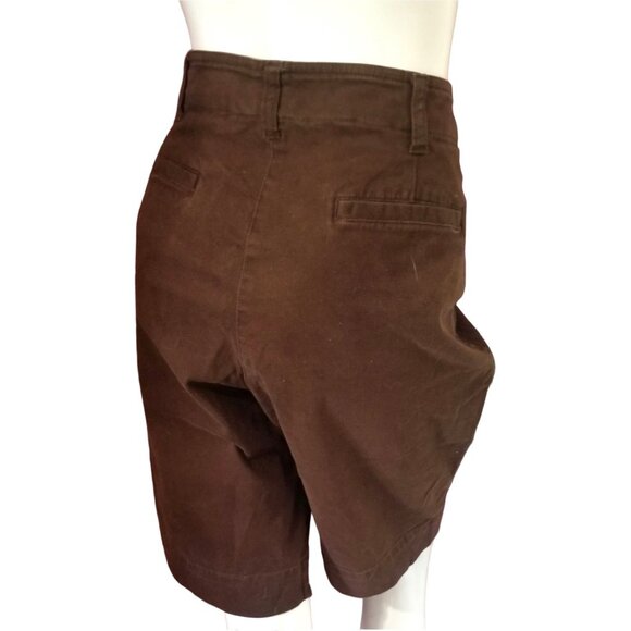 Jones New York Sport High Waisted Bermuda Shorts Sz 14 Petite Womens Brown with - Picture 2 of 8